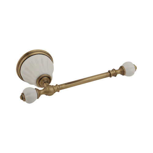 Бумагодержатель, керамика белая, бронза Migliore Olivia