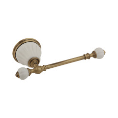 Бумагодержатель, керамика белая, бронза Migliore Olivia