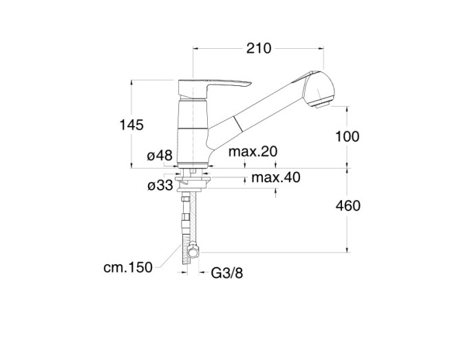 Смеситель для кухни CRISTINA KITCHEN KN53051