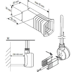 Аксессуар для скрытия кабеля (хром, пластик)