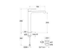 Смеситель для раковины CRISTINA QUADRI S QS22213