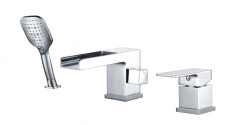393532 Смеситель на борт ванны водопад ХРОМ (3 отв.) ViEiR (8/1шт)