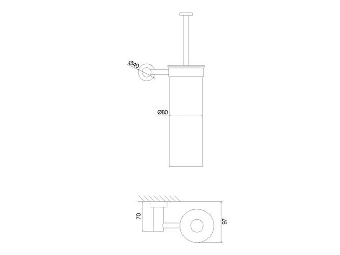 Ерш подвесной FIMA CARLO FRATTINI ROTOLA F6006/2NS