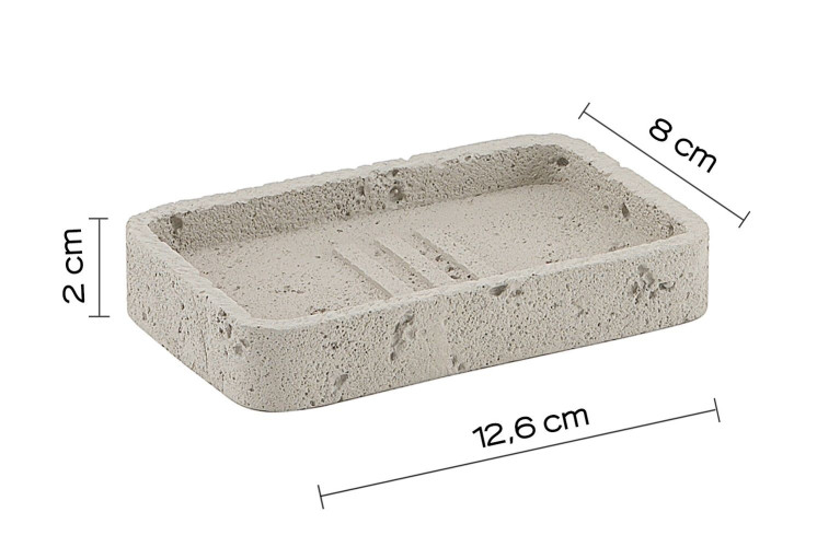 Gedy Ginevra, настольная мыльница, цвет серый