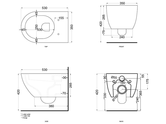Унитаз подвесной CIELO ENJOY EJVS AM