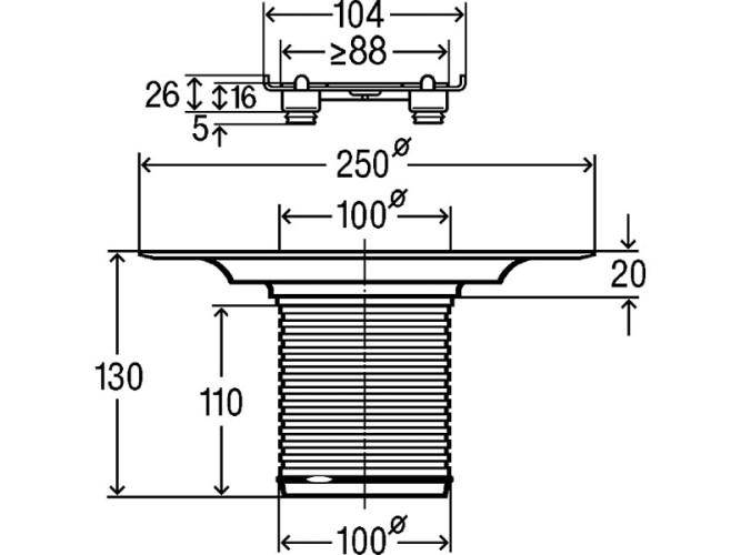 Надставной элемент под плитку VIEGA Advantix 709129
