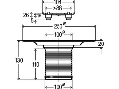 Надставной элемент под плитку VIEGA Advantix 709129