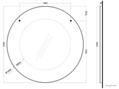 Зеркало круглое CIELO I CATINI CASPT NM
