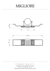 Полка-решётка на ванну с оптическим зеркалом, золото Migliore COMPLEMENTI