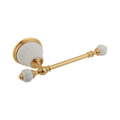 Бумагодержатель, керамика белая, золото Migliore Olivia