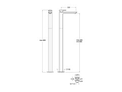 Наружные части напольного смесителя для раковины CRISTINA PROFILO PF29077