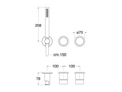 Внешние части смесителя для душа CRISTINA SX SX60228