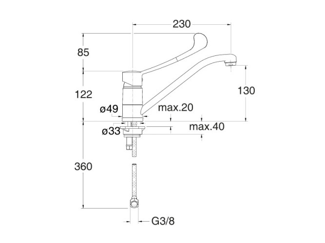 Смеситель для кухни CRISTINA KITCHEN KW57151