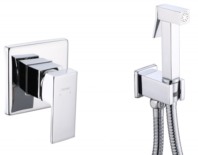 6111 Смеситель вст. для биде КВАДРАТ (КОМПЛЕКТ) HANSEN (10/1шт)