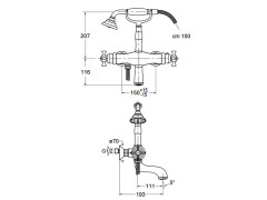 Смеситель для ванны термостатический CRISTINA CANOVA CN18251