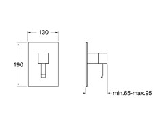Наружные части смесителя для душа CRISTINA QUADRI QM68624