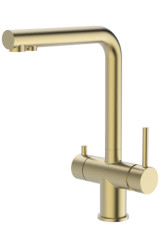 15036-S Смес. для кухни под фильт. выс. Г-обр. (НЕРЖ,МАТ. ЗОЛОТО) ViEiR (10/1шт)