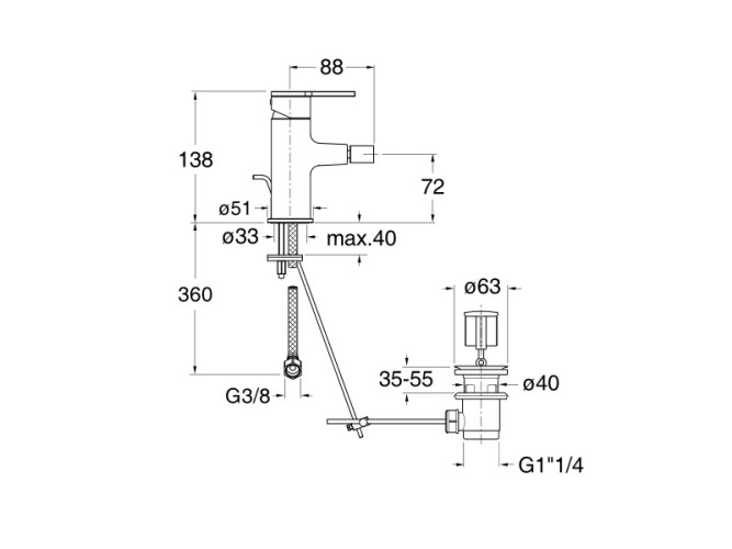 Смеситель для биде CRISTINA DIARIO DI32113