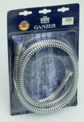 30150 Шланг для душа  150см. GANZER хром-черный  (50/1шт)