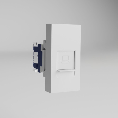 W1281101/ Модульная розетка Ethernet RJ-45 6 cat. 22,5*45 (белый) W1281101