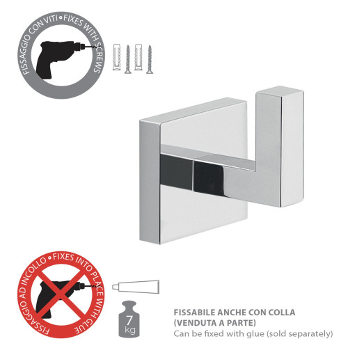 Gedy Elba, крючок одинарный, цвет хром