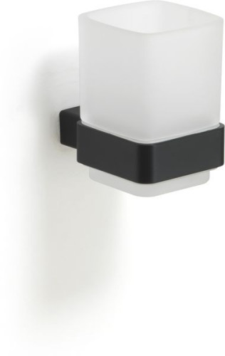 Gedy Lounge, настенный стеклянный стакан, цвет черный матовый