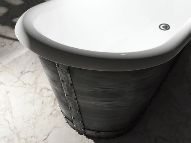 Ванна отдельностоящая RELAX DESIGN NAIL bia/alluminio anticato