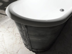 Ванна отдельностоящая RELAX DESIGN NAIL bia/alluminio anticato