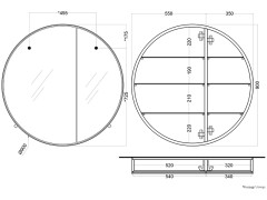 Зеркальный шкаф  CIELO I CATINI CASPCT NM