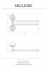 Полотенцедержатель двойной поворотный L32 x h19 cm, золото Migliore Fortuna