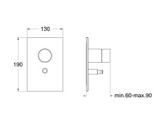 Наружные части смесителя для душа CRISTINA SX SX68928