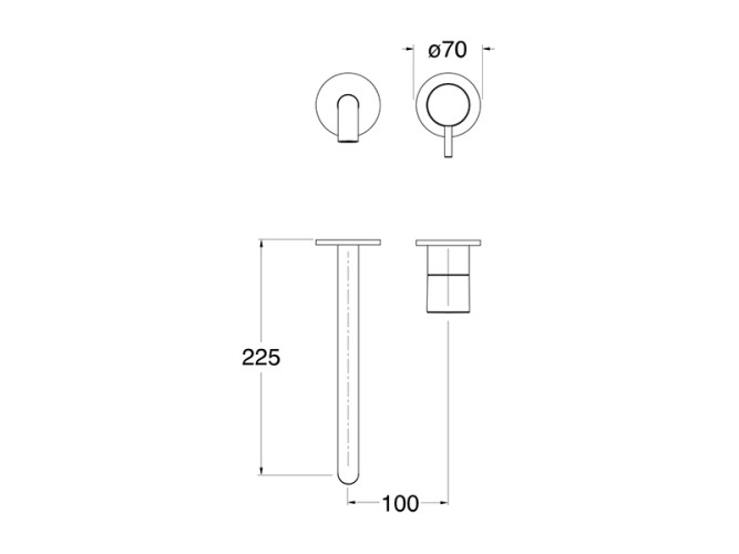Наружные части смесителя для раковины CRISTINA TRICOLORE VERDE TV95951