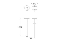 Наружные части смесителя для раковины CRISTINA TRICOLORE VERDE TV95951