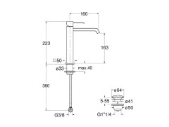 Смеситель для раковины CRISTINA QUADRI QM22713