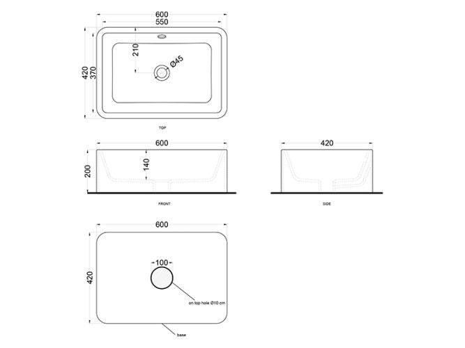Раковина накладная CIELO SHUI SHLAA6020 FN