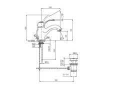 Смеситель для раковины FIMA CARLO FRATTINI LAMP F3301BR