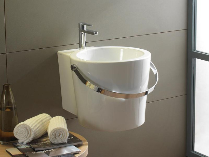 Раковина накладная или подвесная Scarabeo BUCKET 8804CR