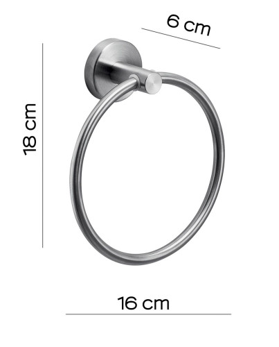 Gedy Project, полотенцедержатель-кольцо, цвет зачищенный хром