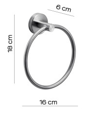 Gedy Project, полотенцедержатель-кольцо, цвет зачищенный хром