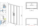 Раздвижные душевые двери в нишу RADAWAY IDEA 387128-54-01