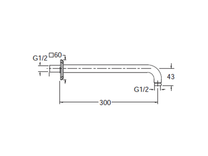 Настенный душевой кронштейн CRISTINA SANDWICH PD56046