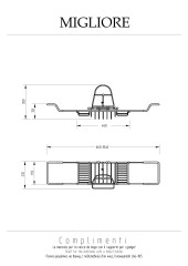 Полка-решётка на ванну с подставкой для книг, бронза Migliore COMPLEMENTI