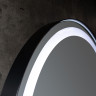 Xpertials Olek Led Redondo, круглое зеркало Led 80 см: датчик подсветки с диммером, профиль черный матовый
