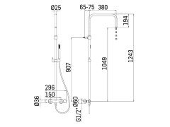Cмеситель для душа MAMOLI TUTTODUNPEZZO 37170000002G