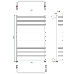 Полотенцесушитель ГРОТА ECOFORTE 63/90