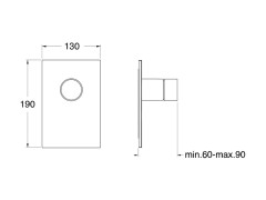 Наружные части смесителя для душа CRISTINA SX SX68628