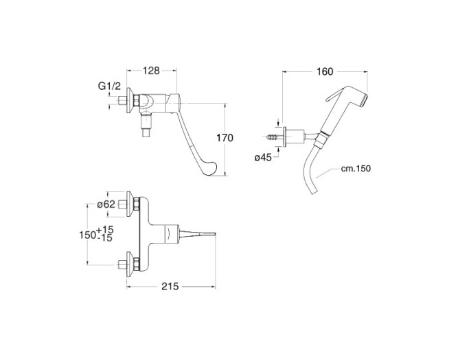 Смеситель для душа CRISTINA CLINIC LC40351
