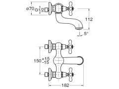 Смеситель для раковины CRISTINA IMPERO IM41252