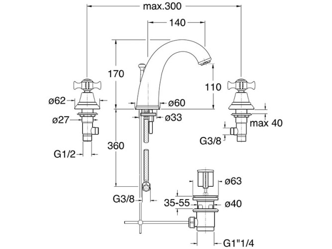 Смеситель для раковины CRISTINA CANOVA CN20277