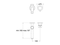 Наружные части смесителя для ванны CRISTINA TRICOLORE VERDE TV13813
